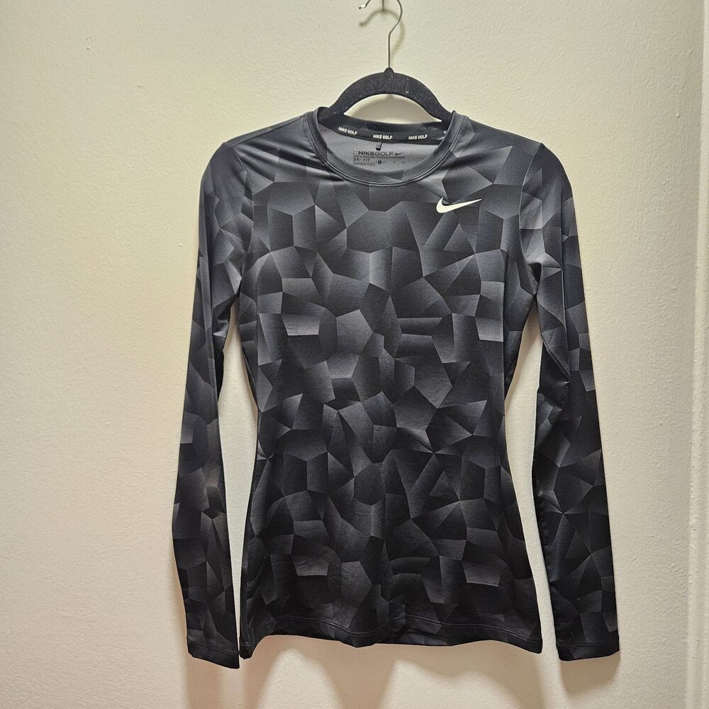Nike Dri-Fit UV UPF 40+ Long Sleeves Print Women’s Golf Top